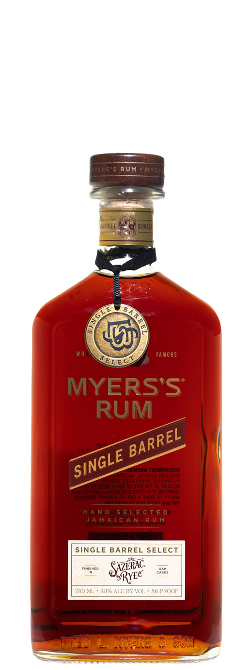 Myers Single Barrel Select Finished in Sazerac Rye Rum